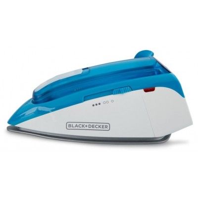 Black + Decker Travel Iron, 1085 Watt, White And Blue - TI250 Black + Decker Travel Iron, 1085 Watt, White And Blue - TI250